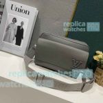 Copy L---V Grey Fastline Messenger Bag Leather Material